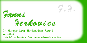 fanni herkovics business card